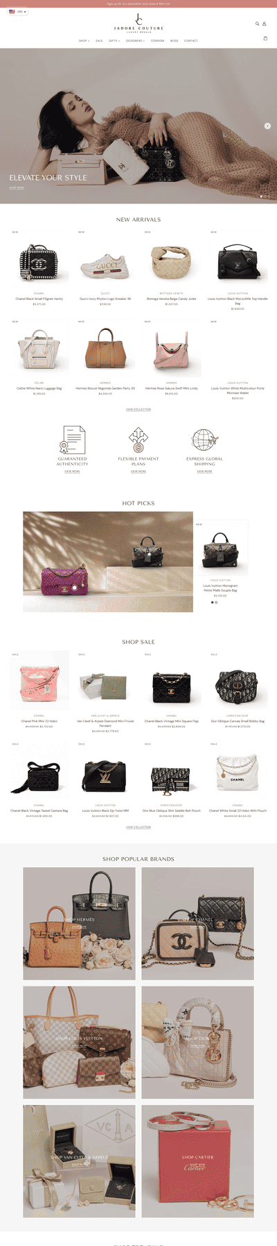 J'adore Couture — Luxury fashion boutique — custom apps, SEO, and conversion work drove 4× sales.